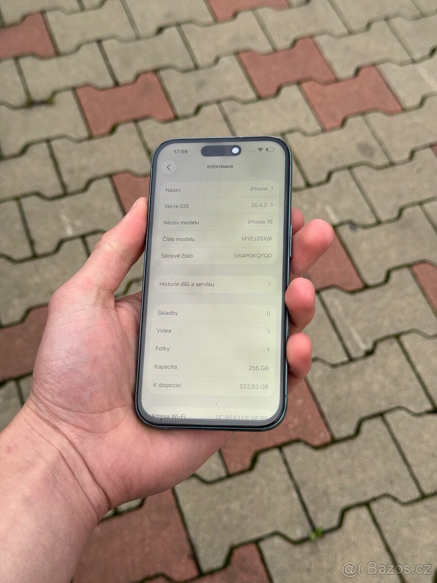 iPhone 16 256gb Modrozelený / Baterie 100% - 8