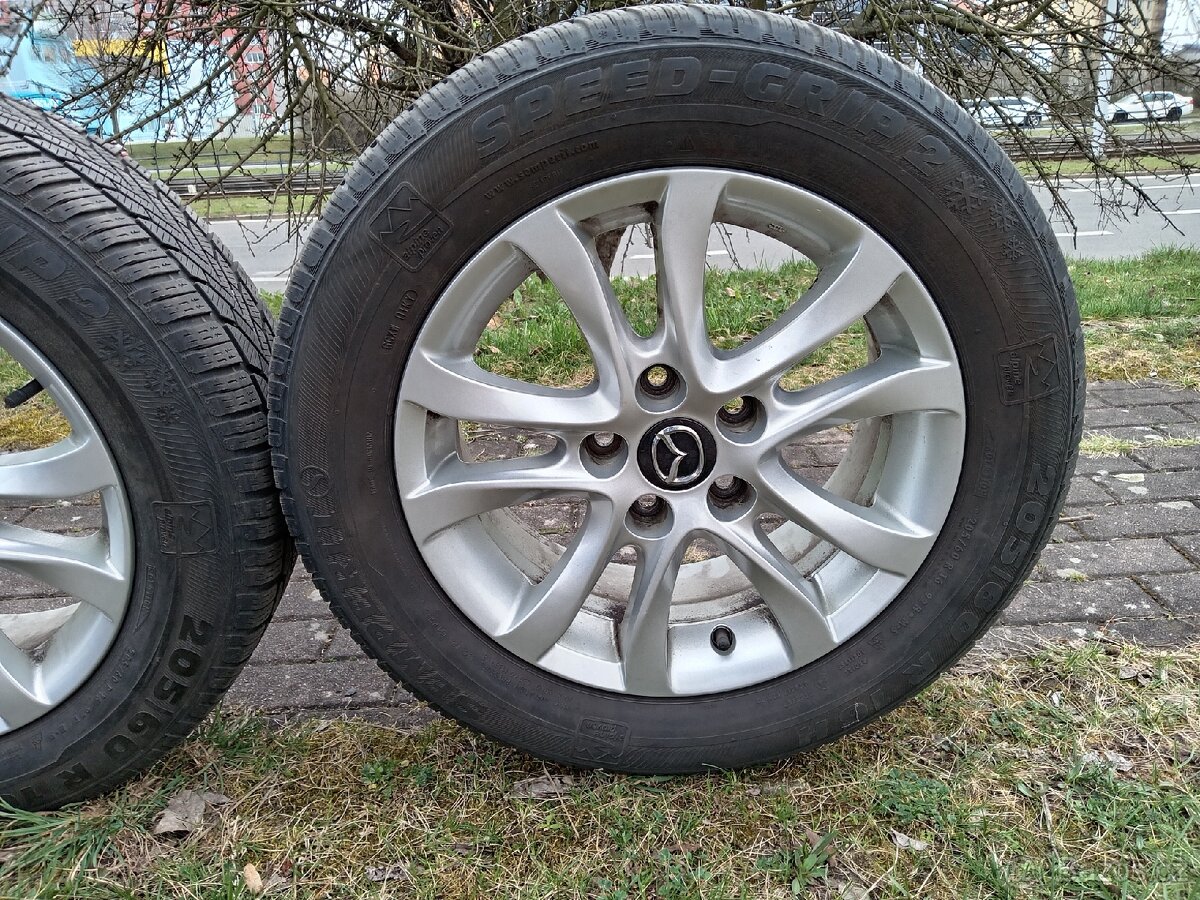 Originál ALU kola Mazda R16 + pneu - 8