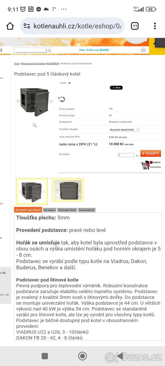 Podstavec pod kotel - 8