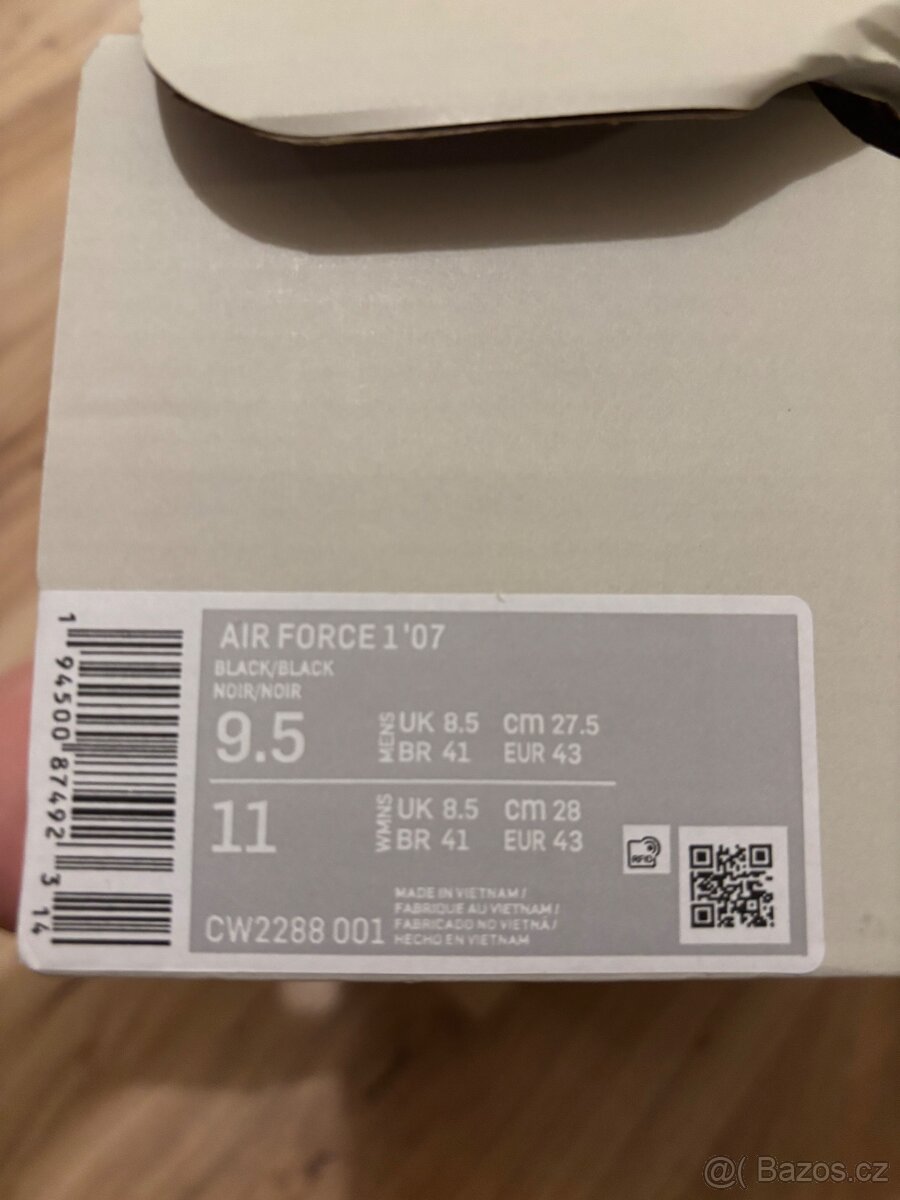 Nike Air force 1 black 43 - 8