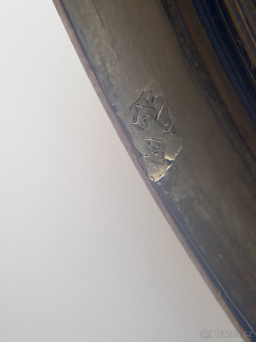 Starožitná stříbrná solnička, investiční - 8