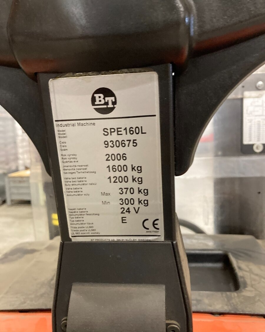 Vysokozdvižný vozík BT SPE 160L - 8