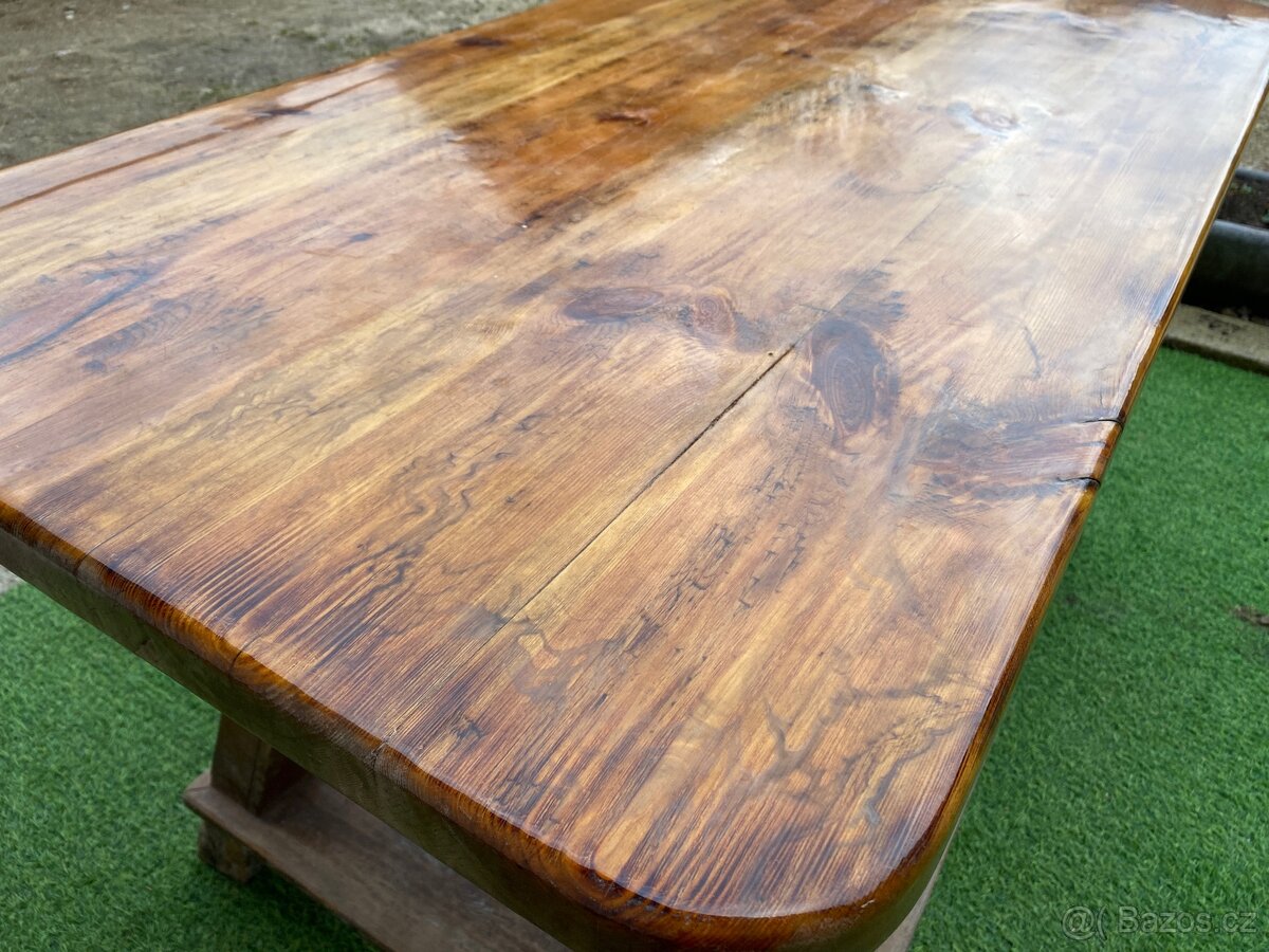 Masivní stůl borovice - 8
