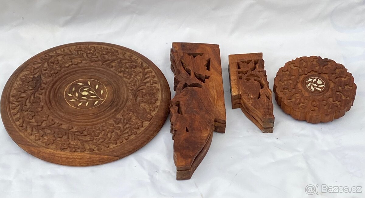 Orientální stolky s exotického dřeva - 8