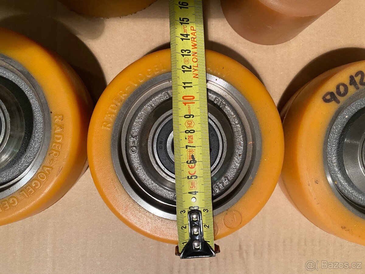 Paletový vozík, paleťák- kolečka- nová-více kusů a velikostí - 8