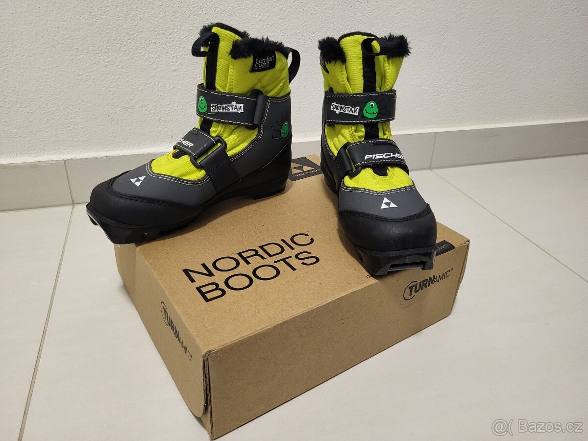 Dětské běžkařské boty Fischer Snowstar Black Yellow vel. 33 - 8