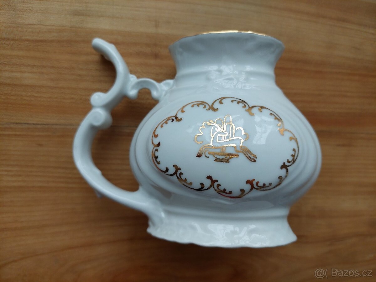 Retro stará lázeňská sada 2 hrnečky a soška - SLEVA - 8