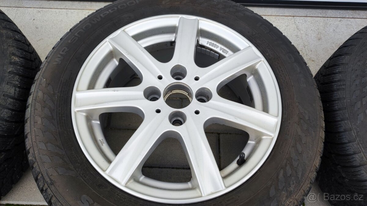 Rial 6,5x15 ET38 4x100 + Zánovní zimní Nokian 195/60 R15 - 8