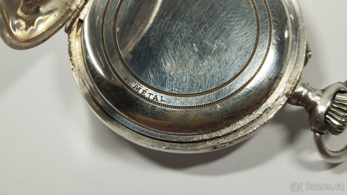 Staré stříbrné kapesní hodinky, stříbro, ag, zasiláme ihned - 8