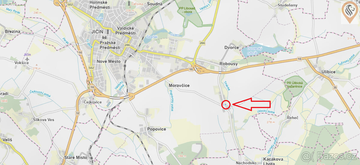 Prodej pozemku pro bydlení, 1025 m2, Jičín - Robousy - 8
