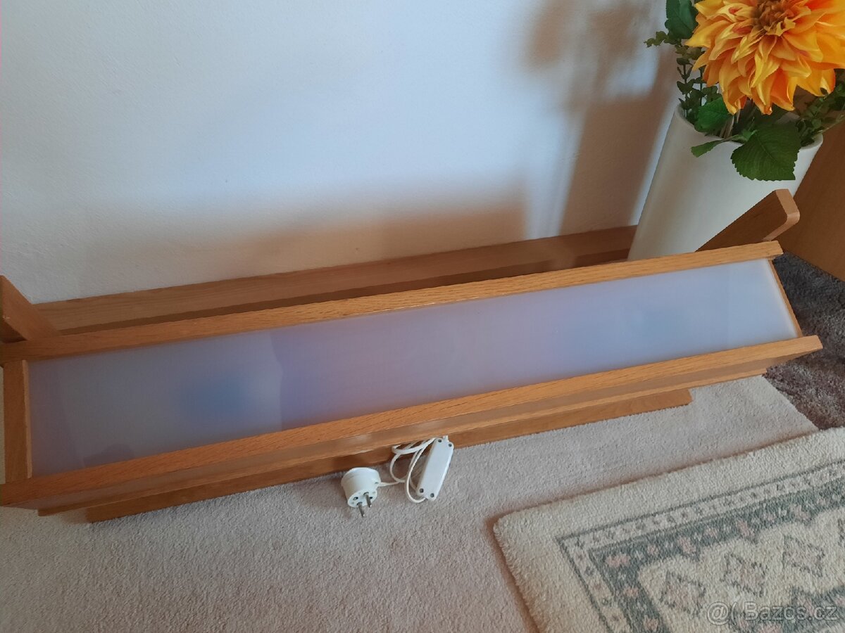 Retro závěsná polička s osvětlením ČSSR 60. léta - 8