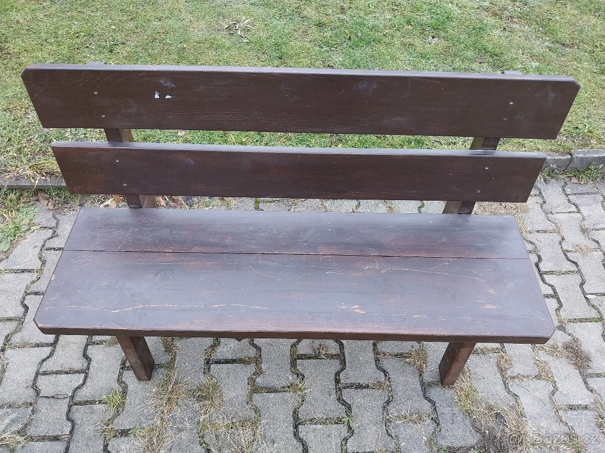 Dřevěná zahradní lavice - 8