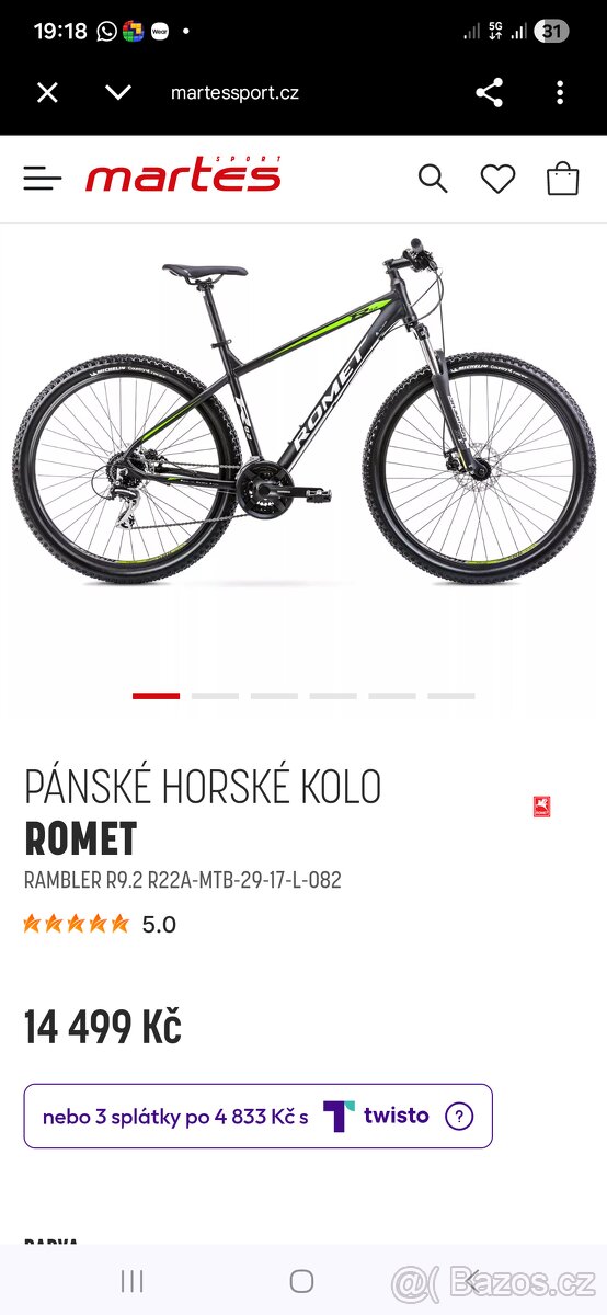Horské kolo Romet - 8
