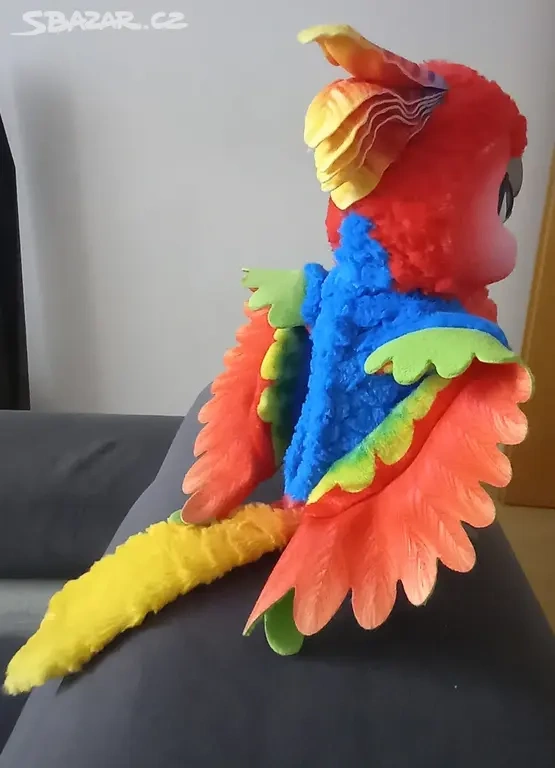 Mluvící papoušek 28 cm plyšový robot - 8