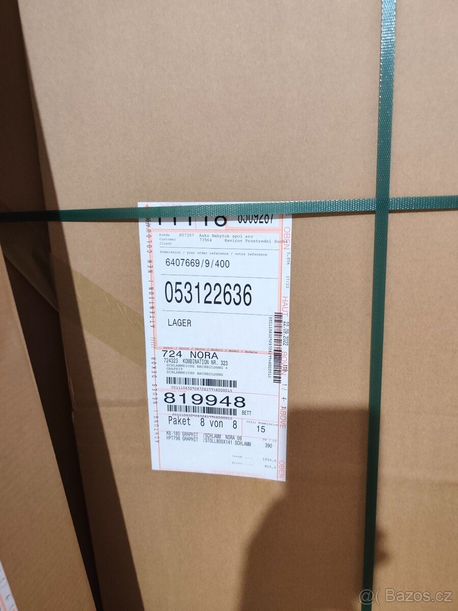 Sestava ložnice Nora, bílá/grafitová - 8