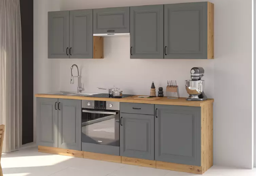 Vzorková matná kuchyňská sestava 270/310 cm + vysoká 6 - 8