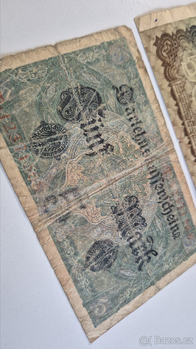 Staré německé bankovky 3x - 8