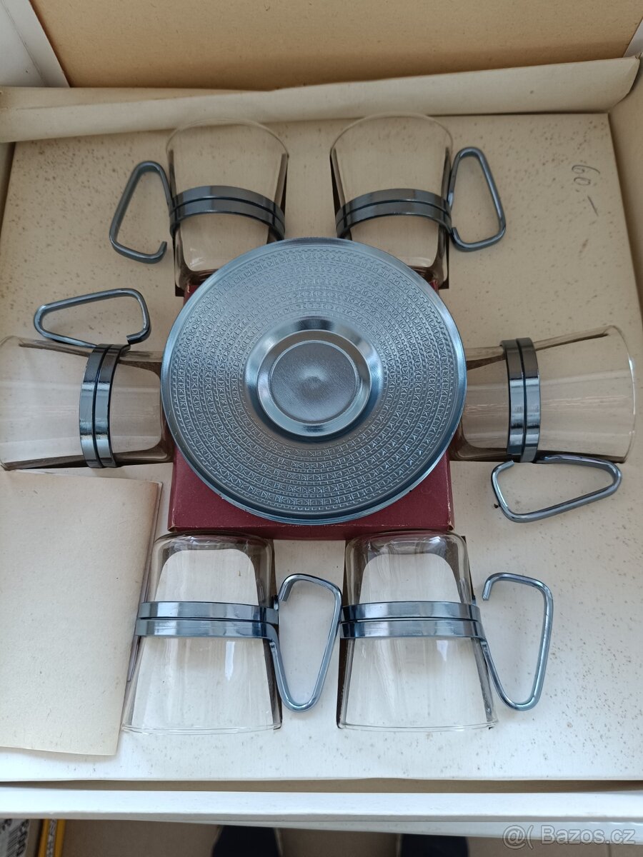 Staré nové retro sklo porcelán - 8