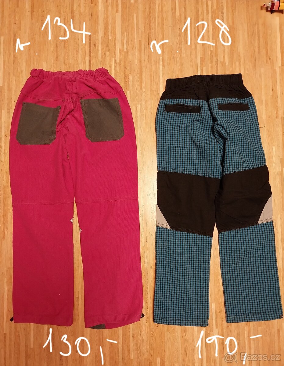 Softshellové kalhoty v. 134 a modré sportovní v.128 - 8