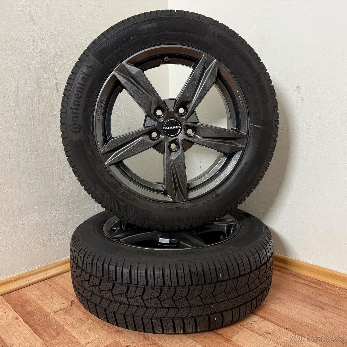 AUDI A3/VW 5x112 R16 ET46+ZIMNÍ 195/60R16 8/6,5mm - 8