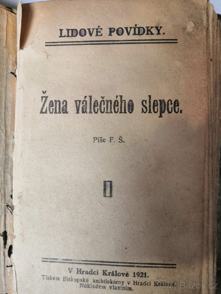 Němcová, Jirásek, Dva světy, Žena válečnho slepce. - 8