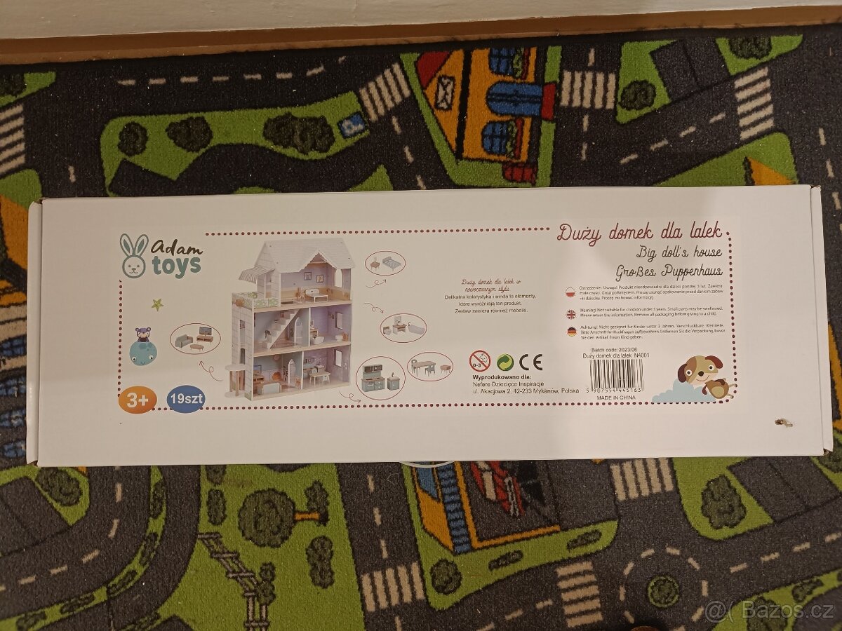 Velký dřevěný domeček pro panenky s výtahem - Adam Toys - 8