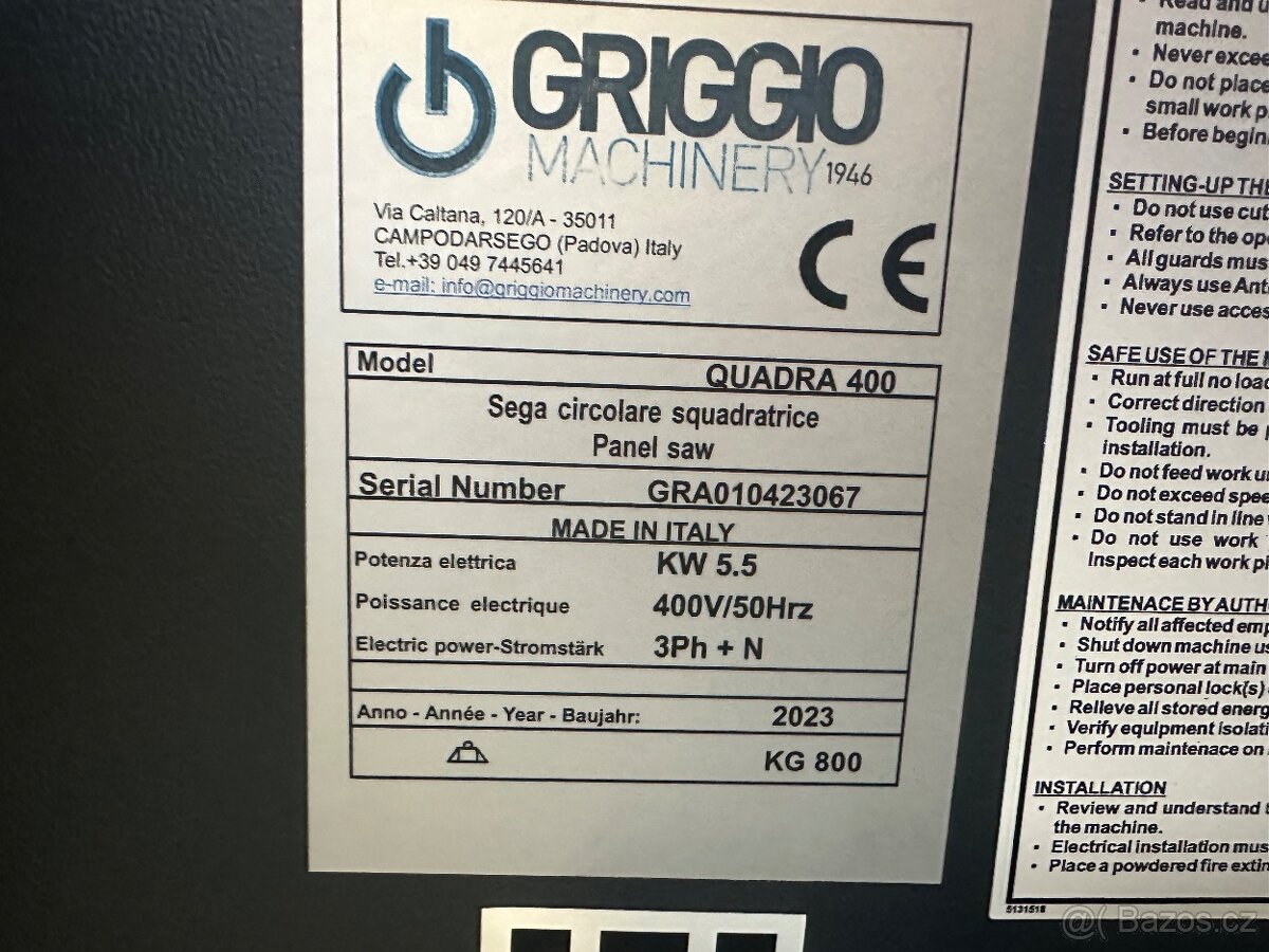 Formátovací pila Griggio - 8