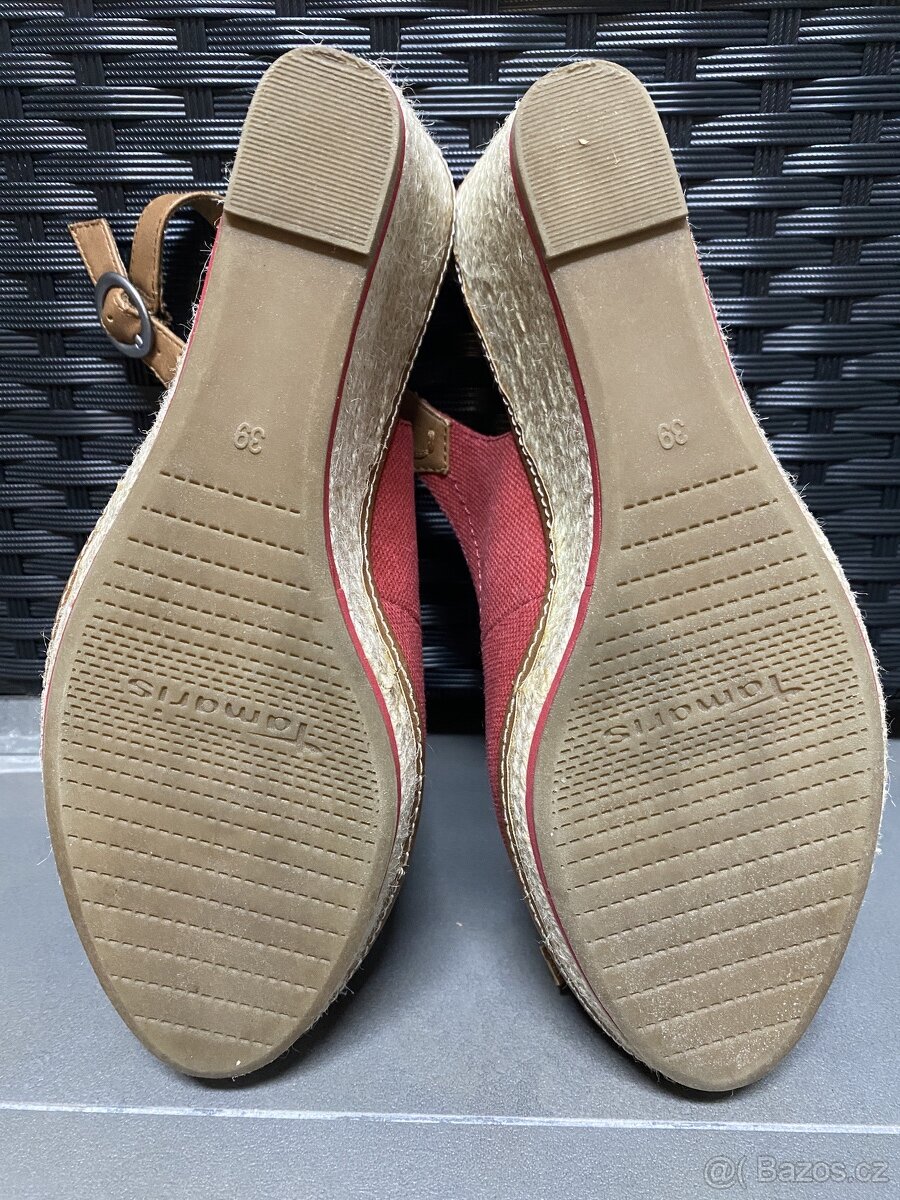 Tamaris Boty na klinku, sandalky velikost 39 nove - 8