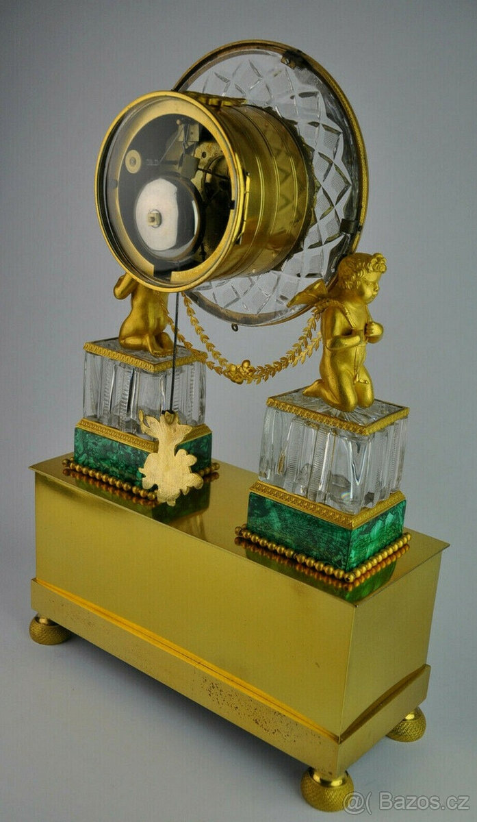 Extrémně vzácné zdobené kyvadlové hodiny s okřídlenými putti - 8