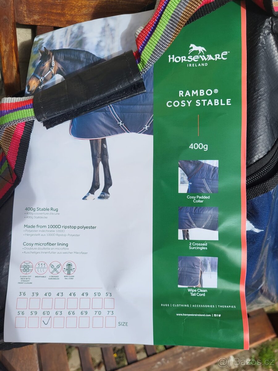 Stájová deka Horseware RAMBO Cosy Stable 1000D 400g - 8