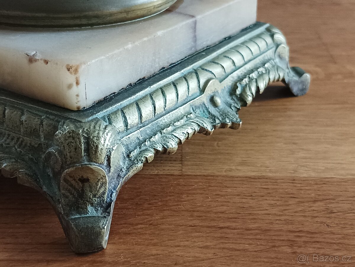 STAROŽITNÁ SECESNÍ PETROLEJOVÁ LAMPA EHRICH & GRAETZ-19.STOL - 8