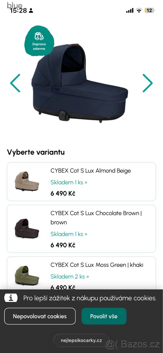 Cybex korbička- tmavě modrá - 8