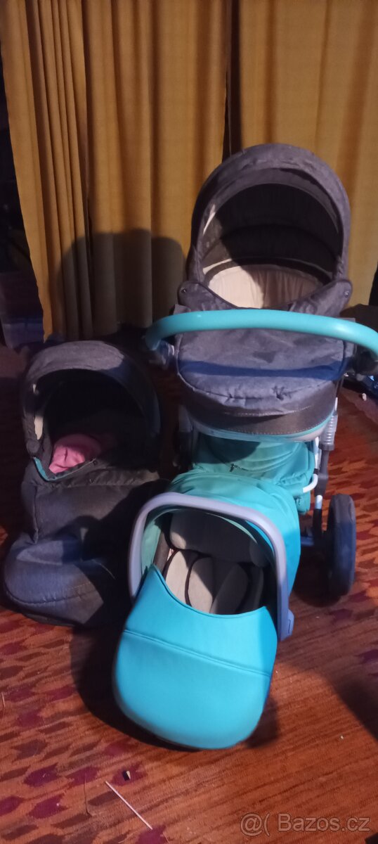 Trojkombinace kočárek zánovní - 8