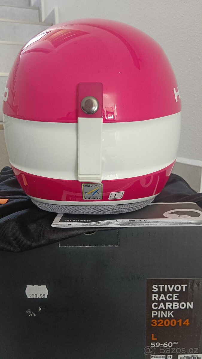 Lyžařská helma HEAD Race Stivot Race Carbon růžová - L (59-6 - 8