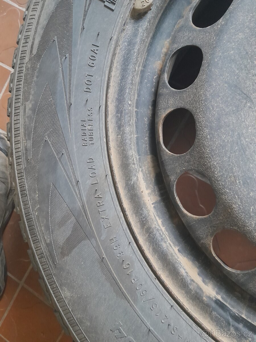 SLEVA Plechove disky VW Passat, 6 1/2 Jx16H2, pneu Nokian - 8