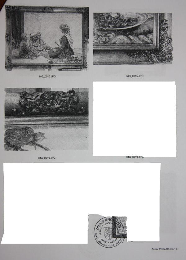 obraz Orient, XXXL 146 x 186 cm, olej posudek na 110.000,-Kč - 8