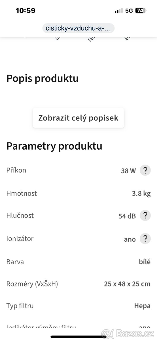 Čistička vzduchu TCL BreevaA3 - 8