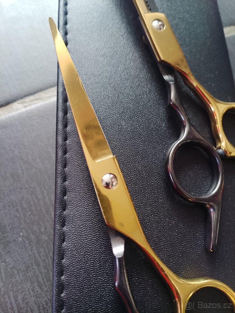Kadeřnické nůžky set + zástěra - 8