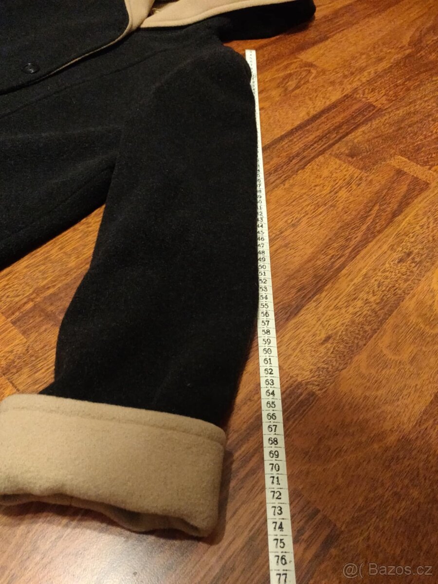 Dámský kabát s kapucí, vlna + kašmír, vel. 44 - 8