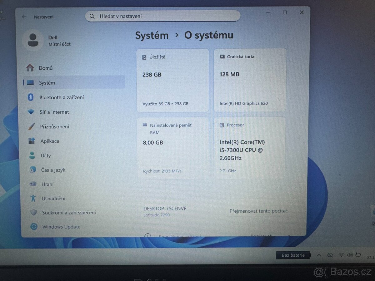 Notebook Dell Latitude 7290, SSD disk, Windows 11, záruka - 8