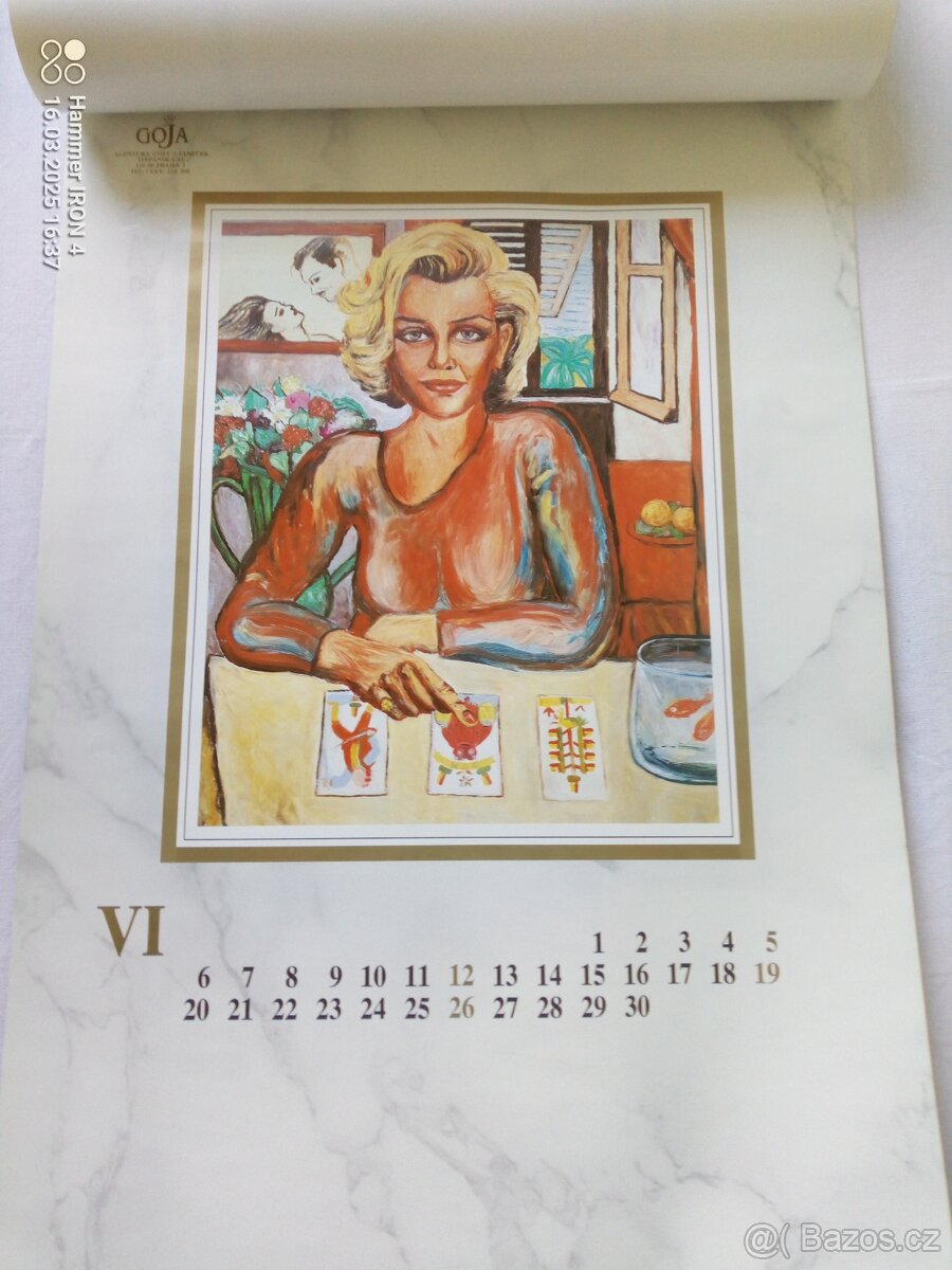 Karel Gott obrazy -kalendář z roku 1994 - 8