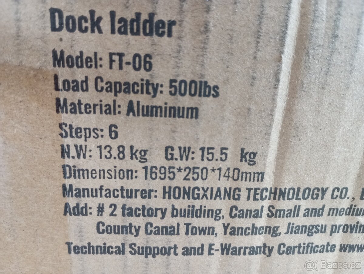 Hliníkové dokovací schůdky, 6 stupňů - 8