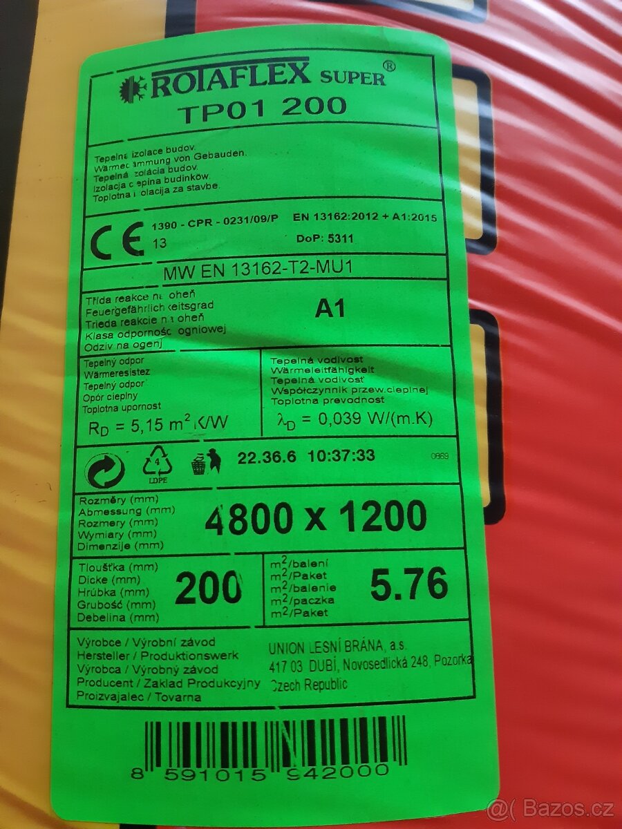 Izolační vata 039. 10-20cm. - 8