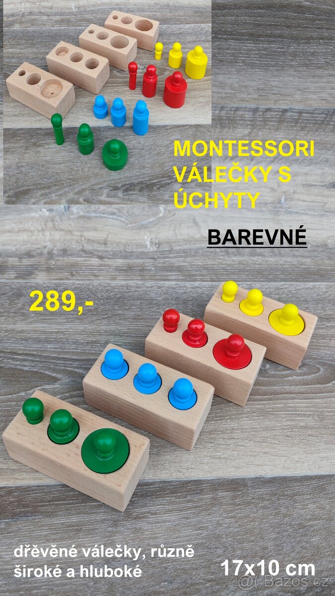 Dřevěné montessori hračky - VÝPRODEJ - 8