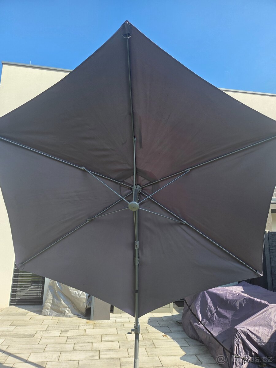 Slunečník Santorini Ø 300cm šedý - 8