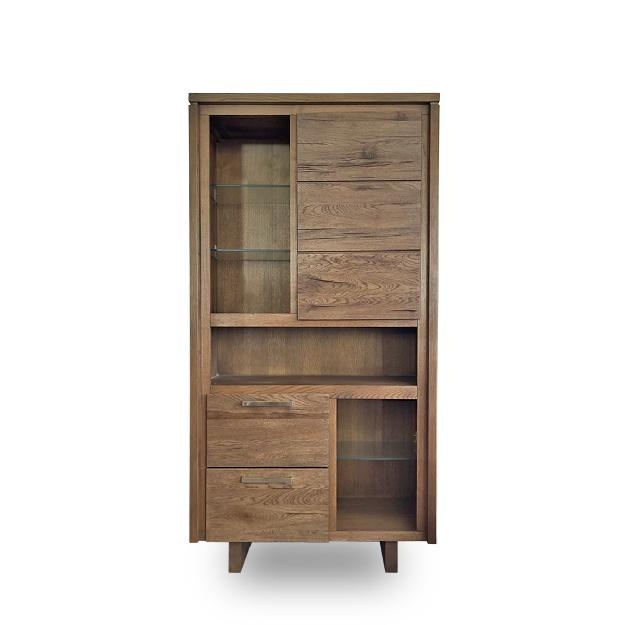 Dubová masivní vitrína/skříň - Master - 8