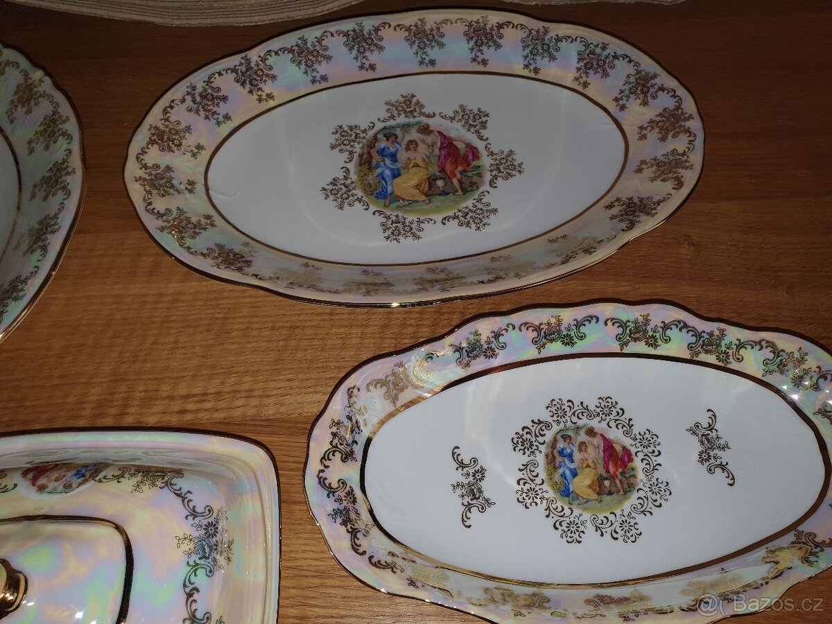 Jídelní servis perleťový listr Tři grácie - 8