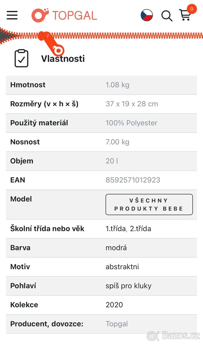 Aktovka Topgal pro 1.-2.třídu - 8