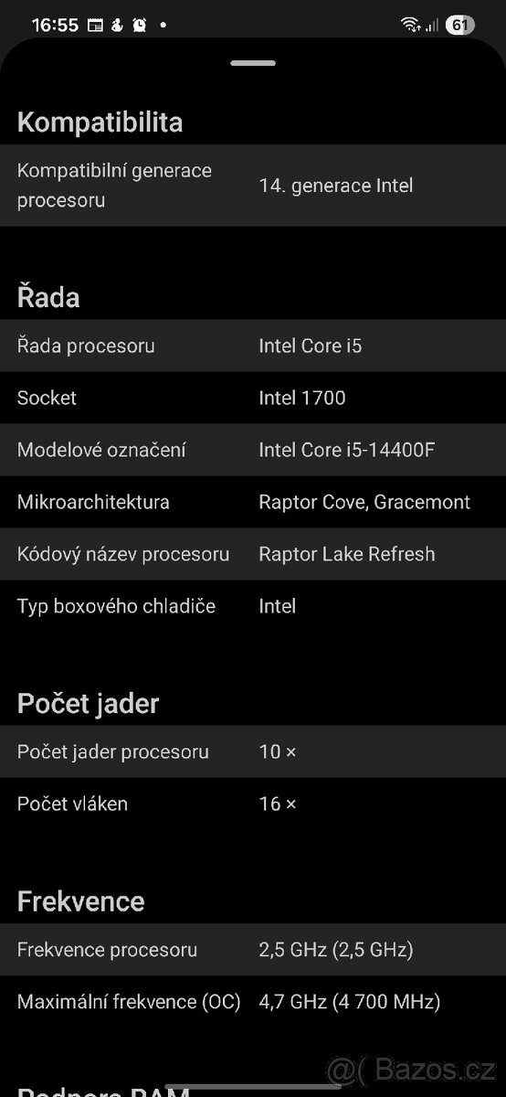 Procesor Intel Core i5-14400f - 8
