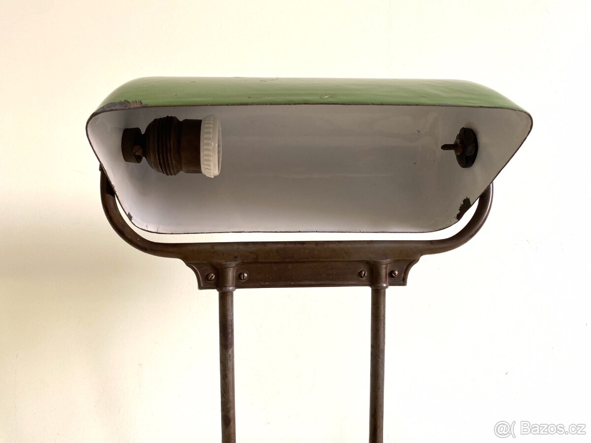 Starožitná stolní lampa bankéřka, DRGM, Německo - 8